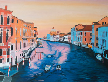 Obra contemporánea nombrada « Venedig - Canale Grande », Hecho por ABDELGHAFAR