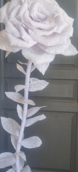 Obra contemporánea nombrada « Rose dentelle », Hecho por ROSE DéCO