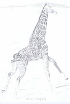 Obra contemporánea nombrada « Giraffe », Hecho por ABDELGHAFAR