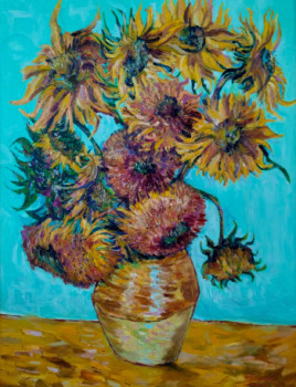 Obra contemporánea nombrada « Les tournesols d'après Vincent Van Gogh », Hecho por IRYNA MALYNOVSKA