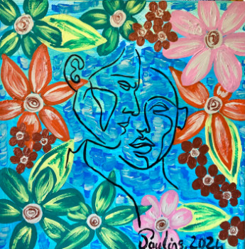 Obra contemporánea nombrada « Portrait 34 », Hecho por PAULINE