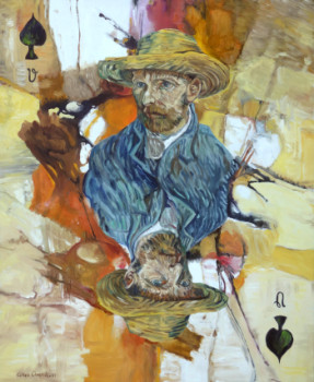 Obra contemporánea nombrada « Van Gogh valet de pique », Hecho por GILLES CHAMBON