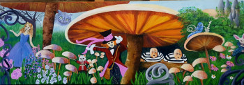 Obra contemporánea nombrada « Alice et les amis », Hecho por ARLETTE. B.MARQUEYROL