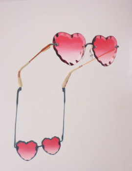 Obra contemporánea nombrada « Heart Shaped Glasses #1 », Hecho por ASUPERNOVA STUDIO