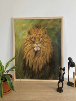 Obra contemporánea nombrada « Le lion », Hecho por ATAHMASSEB