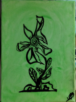Obra contemporánea nombrada « Fleur 3 de mars », Hecho por VIVIANE