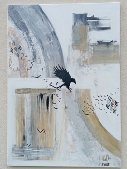 Obra contemporánea nombrada « La Menace », Hecho por JOCELYNE FURST