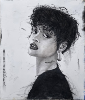 Obra contemporánea nombrada « Rihanna », Hecho por JOSEF HIRTHAMMER