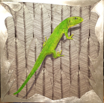 Obra contemporánea nombrada « Le lézard », Hecho por FABRICE GRUX