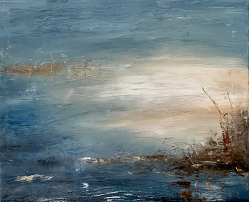 Obra contemporánea nombrada « Brume Bleue », Hecho por SANDRINE BELMONT