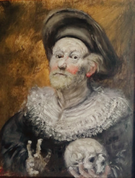 Obra contemporánea nombrada « Inspiré de Rembrandt, Vanité au Marin avec un Chapeau », Hecho por LA CIGOGNE