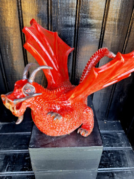 Obra contemporánea nombrada « Dragon », Hecho por LES POTS DU LéZARD