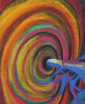 Obra contemporánea nombrada « Ocupando el espacio libre entre mis dedos », Hecho por NIPA