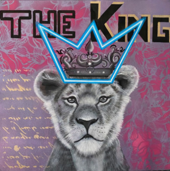 Obra contemporánea nombrada « The King lion », Hecho por LEA OLIVEIRA