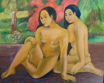 Obra contemporánea nombrada « " Les femmes de Gauguin " », Hecho por MARC DANCRE