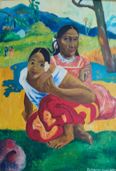 Obra contemporánea nombrada « "Les Femmes de Gauguin II..." », Hecho por MARC DANCRE