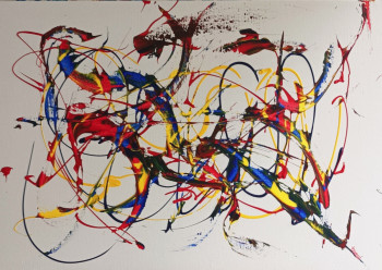Obra contemporánea nombrada « Par les routes », Hecho por TAVANI
