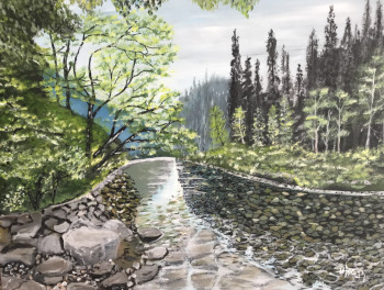 Obra contemporánea nombrada « La rivière », Hecho por HESSE