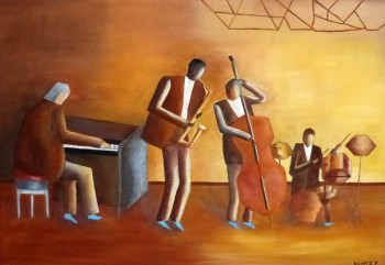 Obra contemporánea nombrada « Blue Jazz », Hecho por FRANCIS HEINTZ