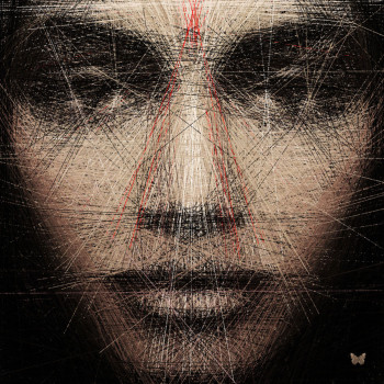 Obra contemporánea nombrada « Ethnic Out Of Lines 7 - Indian Girl », Hecho por ERIN-DURIEU