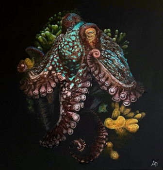 Obra contemporánea nombrada « Octopuss », Hecho por ANGEL’ART