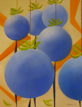 Obra contemporánea nombrada « ORANGES BLEUES », Hecho por FRANCIS HEINTZ