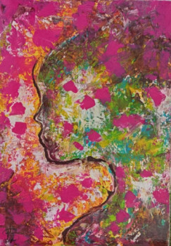 Obra contemporánea nombrada « reve d'enfant », Hecho por STYL'IS CRéATIONS PEINTURES