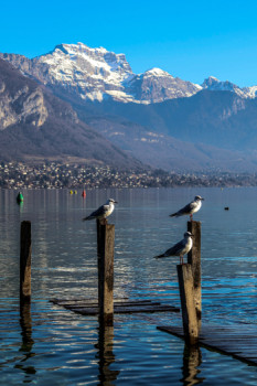 Obra contemporánea nombrada « Vue du lac », Hecho por CRéACLIC