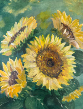 Obra contemporánea nombrada « Sunflowers », Hecho por OLEKSANDRA HORSCROFT