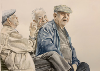 Obra contemporánea nombrada « Mes compères », Hecho por JOELLE