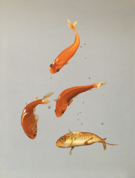 Obra contemporánea nombrada « Ballet des poissons », Hecho por MARIE SABINE SEYER