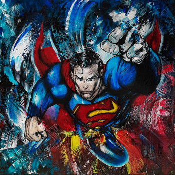 Obra contemporánea nombrada « Invincible Superman », Hecho por ESTELLE BARBET