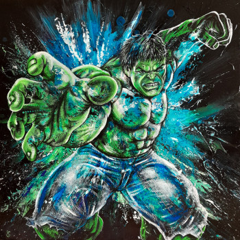 Obra contemporánea nombrada « Angry Hulk », Hecho por ESTELLE BARBET