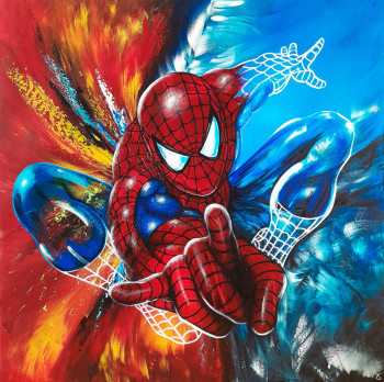 Obra contemporánea nombrada « Stunning Spiderman », Hecho por ESTELLE BARBET