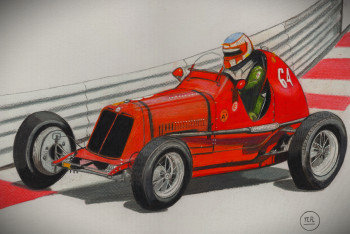 Obra contemporánea nombrada « ERA R3A au GP historique de Monaco en 2022. », Hecho por PIRDESSINS