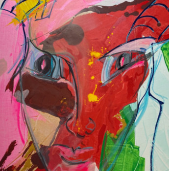 Obra contemporánea nombrada « LES YEUX DE LA BEAUTE », Hecho por LEBLANC