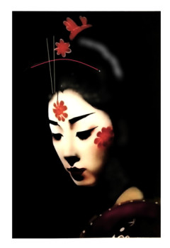 Obra contemporánea nombrada « Geisha », Hecho por AERO