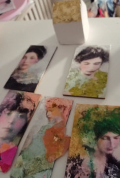 Obra contemporánea nombrada « Petits bois création avec pastel huile », Hecho por ANTON