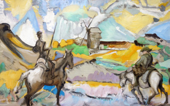 Obra contemporánea nombrada « Don Quichotte », Hecho por GILLES CHAMBON