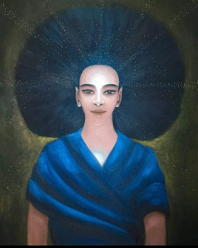 Obra contemporánea nombrada « Cosmic Girl from another gALAXY », Hecho por CAROLINE NéZONDé