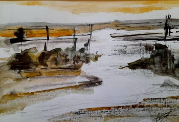 Obra contemporánea nombrada « La Baie de SOMME », Hecho por LOUIS LERAY