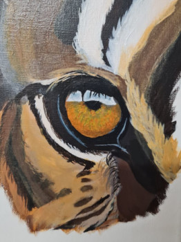 Obra contemporánea nombrada « Œil de tigre », Hecho por INDIGO