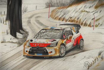 Obra contemporánea nombrada « Citroën DS3 WRC », Hecho por PIRDESSINS