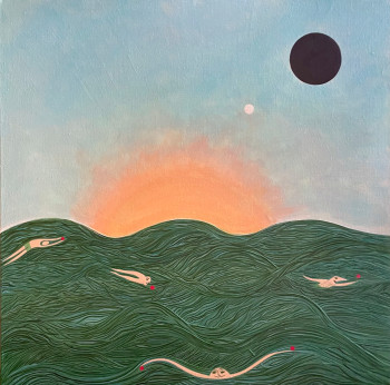 Obra contemporánea nombrada « " Nage Libre " », Hecho por IZA HEBRARD