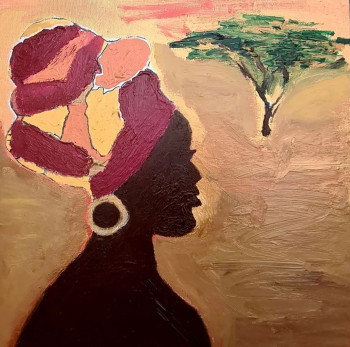 Obra contemporánea nombrada « African woman », Hecho por VERA