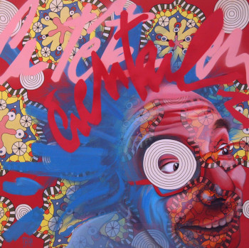 Obra contemporánea nombrada « La tête en éventail », Hecho por ?AH!
