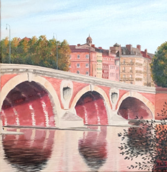 Obra contemporánea nombrada « Fin d'été sur le Pont Neuf à Toulouse », Hecho por THIERRY LE BOULANGER