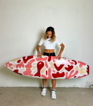 Obra contemporánea nombrada « Custom Board Organic Abyss », Hecho por AGATHE RAPILLY