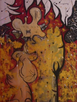 Obra contemporánea nombrada « La charmeuse », Hecho por LOWHEN.H