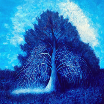 Obra contemporánea nombrada « Arbre Bleu », Hecho por SONIA HIVERT